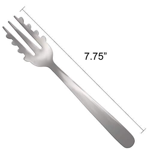 for-Ghetti Spaghetti Fork (Set of 4) Large (Pack 4), Silver