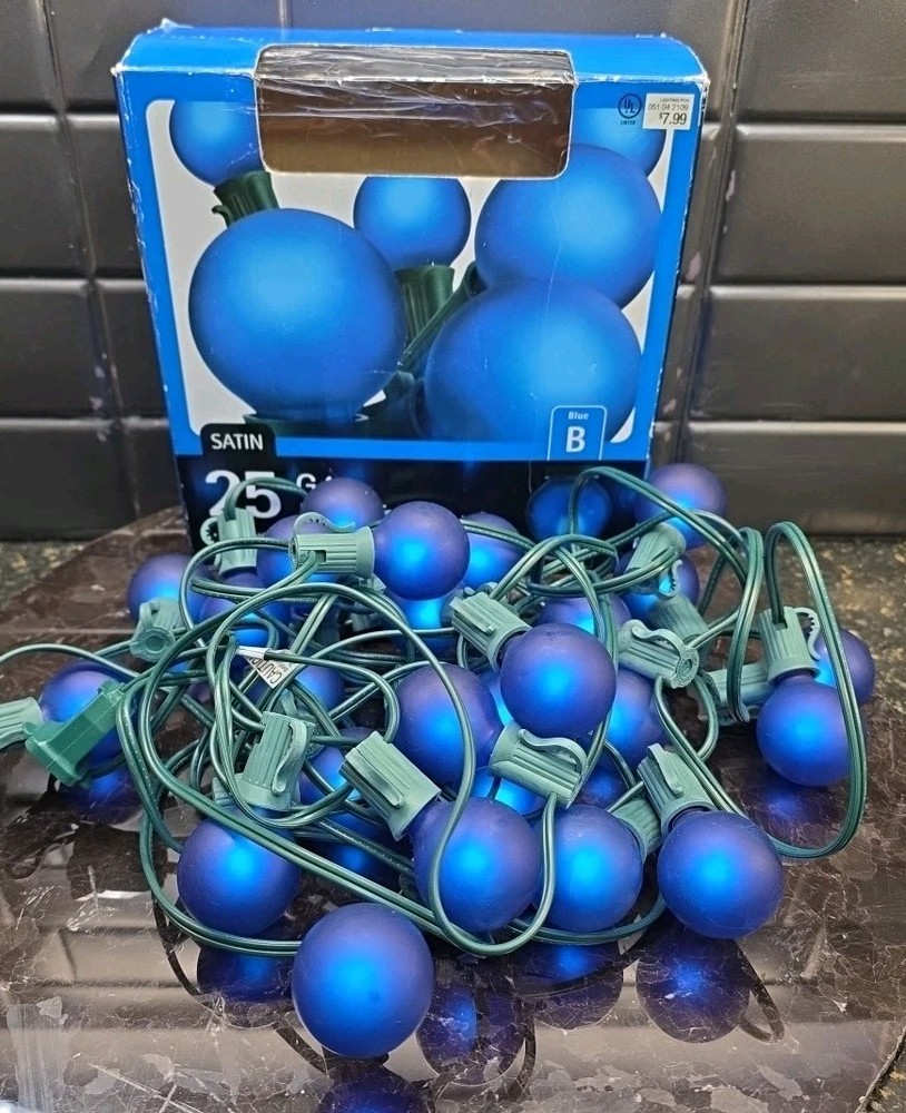 Target 25 G40 String Light Set Satin Blue 24ft