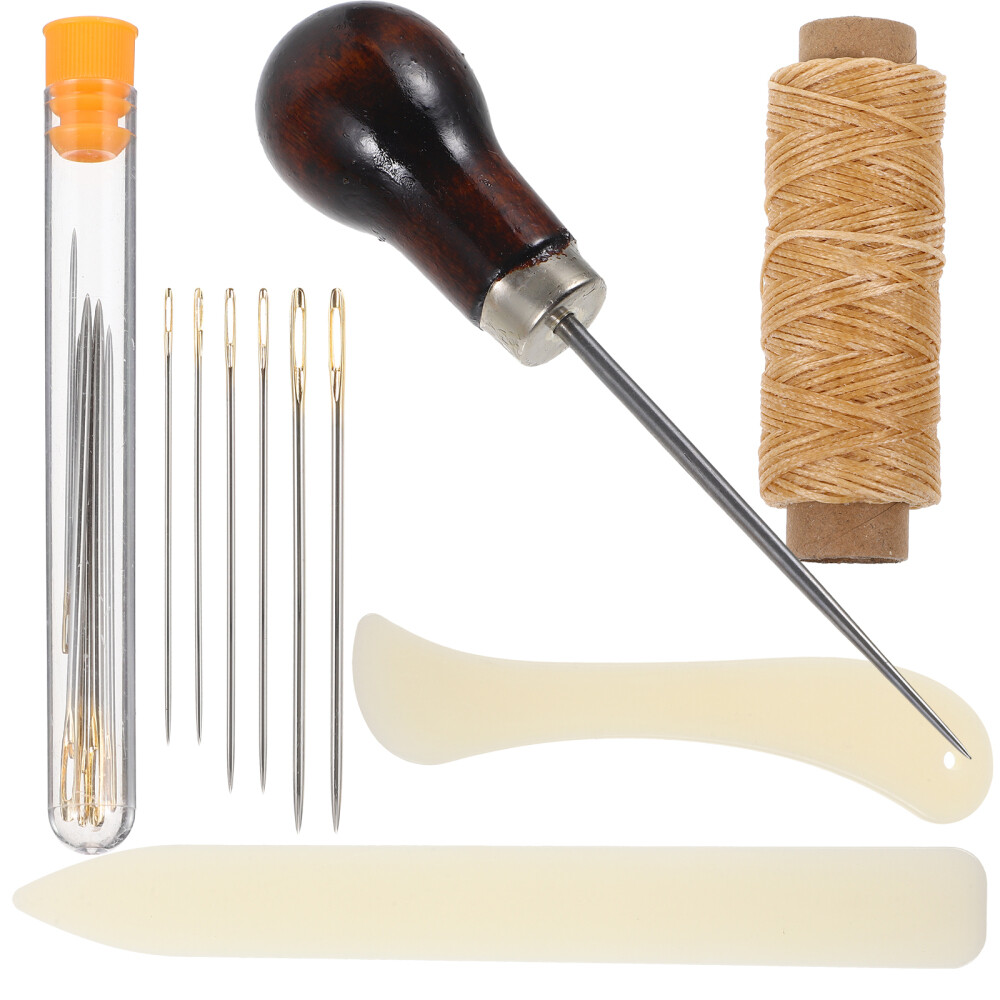 1 Set Leather Craft Tool Kit Leather Bookbinding Needles Leather Sewing Kit