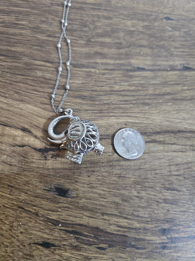 filigree elephant locket necklace