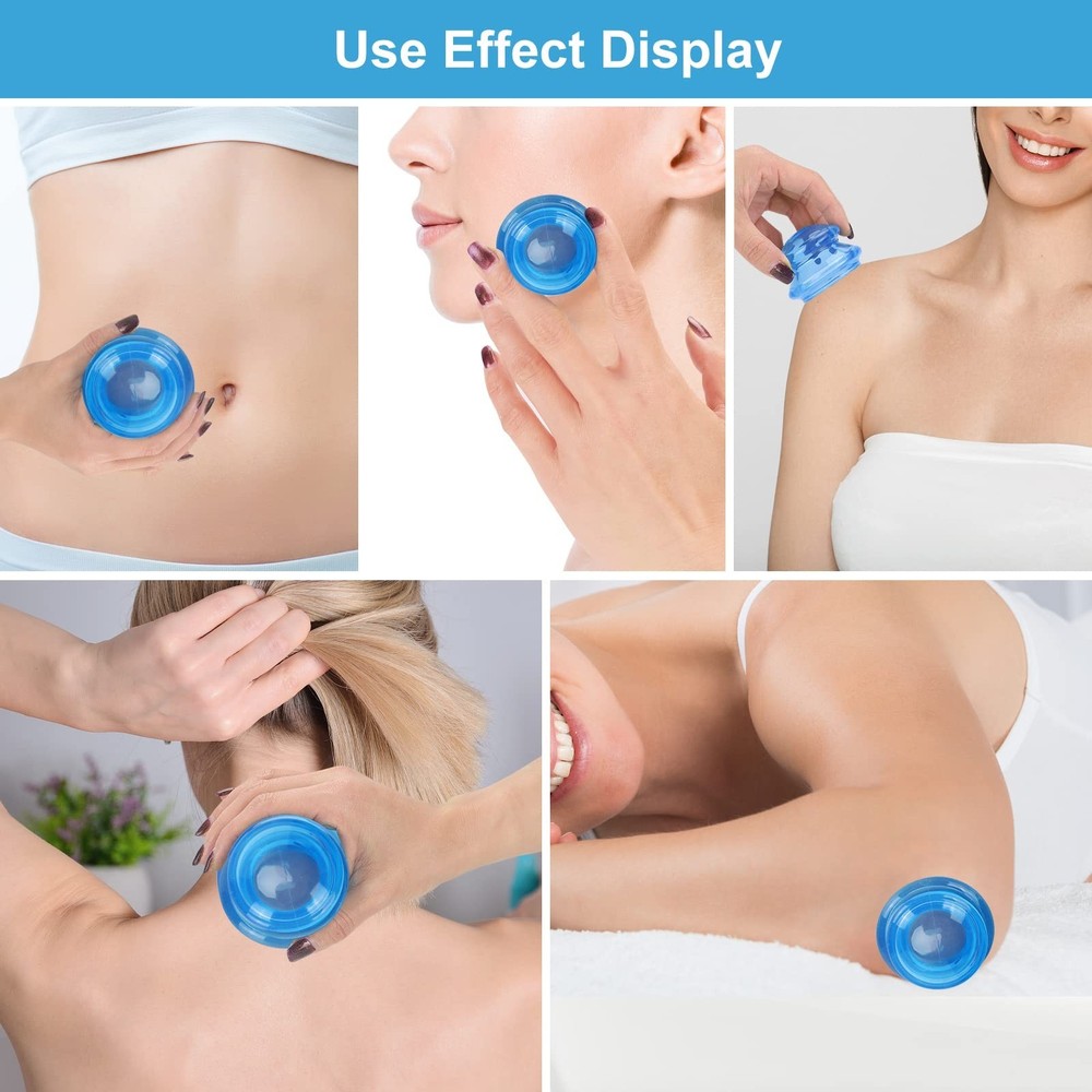 Silicone Cupping Therapy Set, Professional Studio and Home Cupping Set Massag...