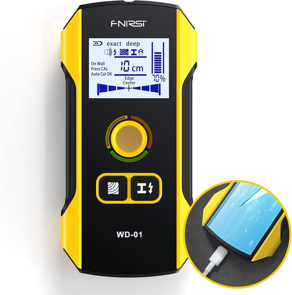 Professional Stud Finder with Auto Calibration & 6-in-1 Detection Modes