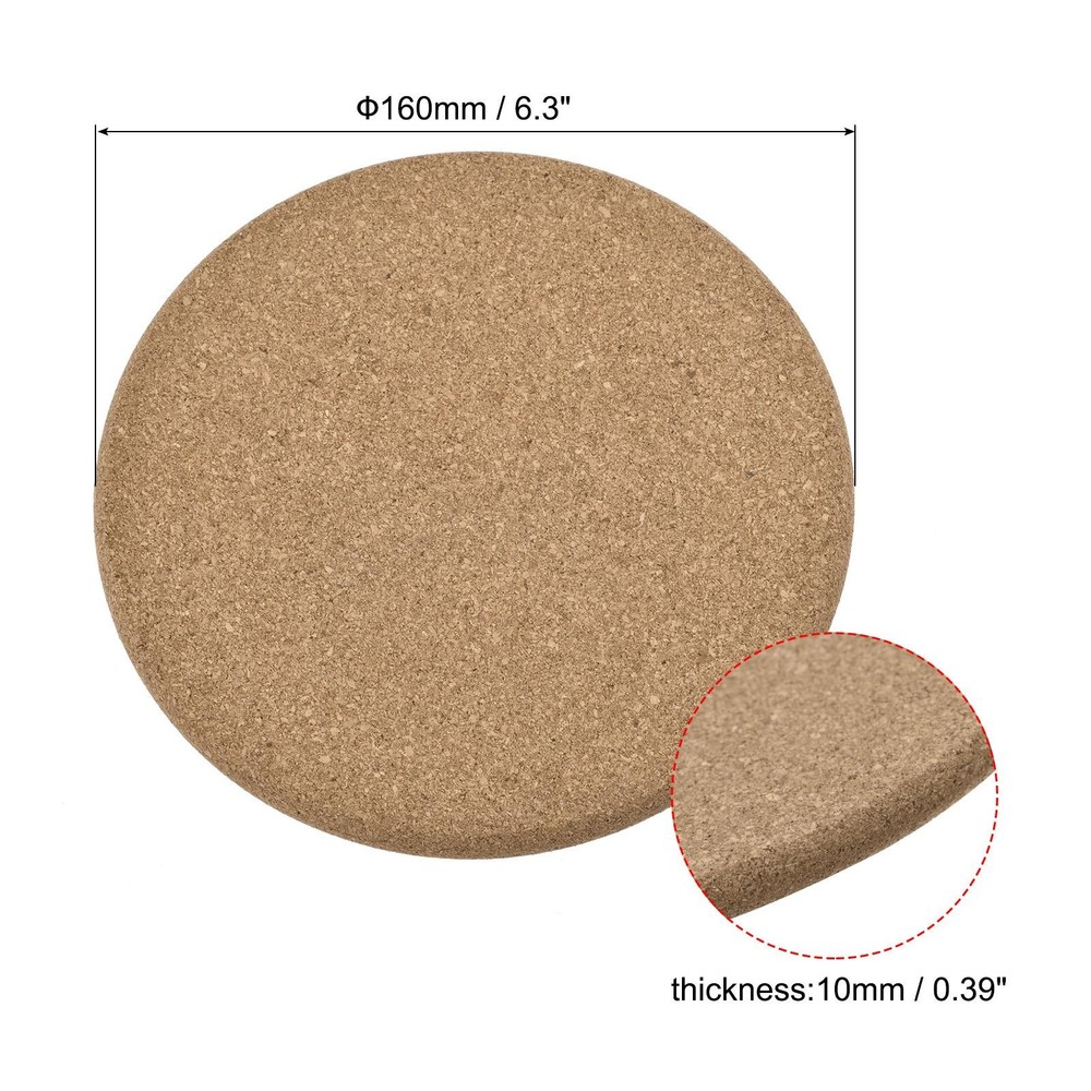160mm Round Coasters 10mm Thickness Cork Cup Mat