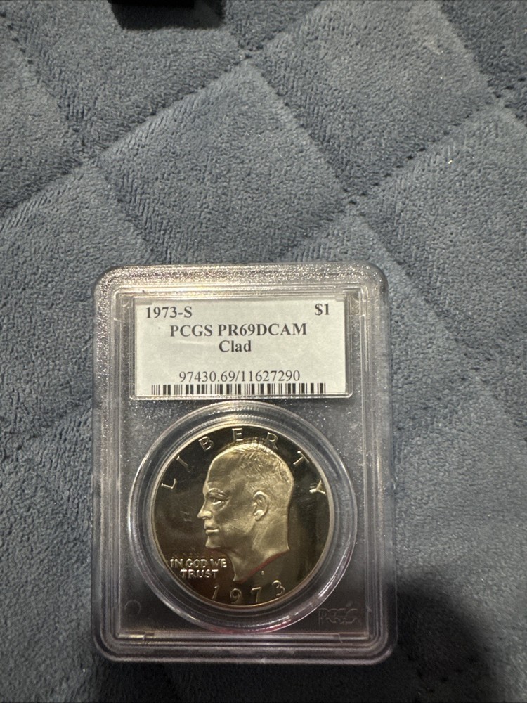 1973-S Eisenhower Ike Clad Proof Dollar $1 PCGS PR69DCAM