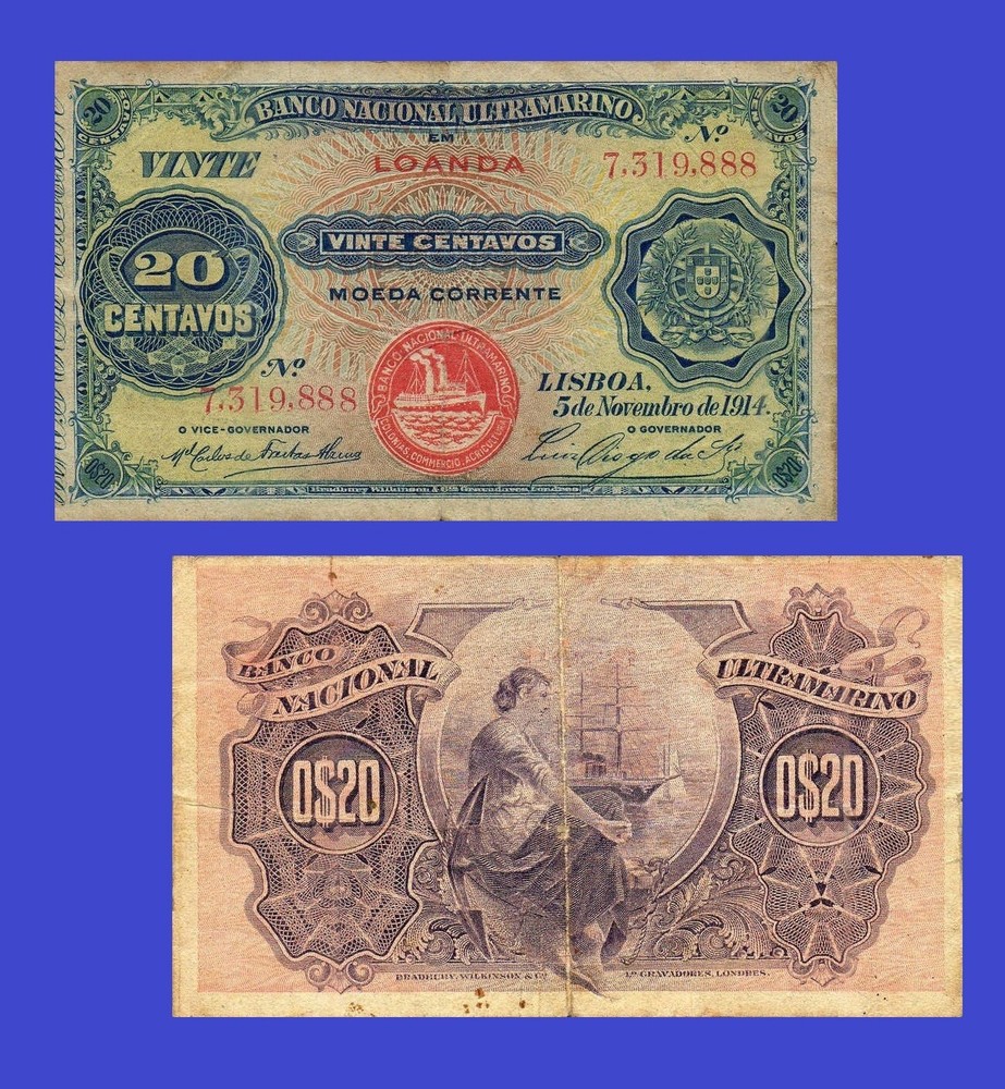 Angola   20 Centavo 1917 - Copy