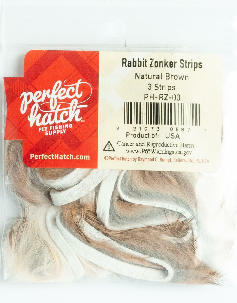 Perfect Hatch Rabbit Zonker Strips for Fly Tying