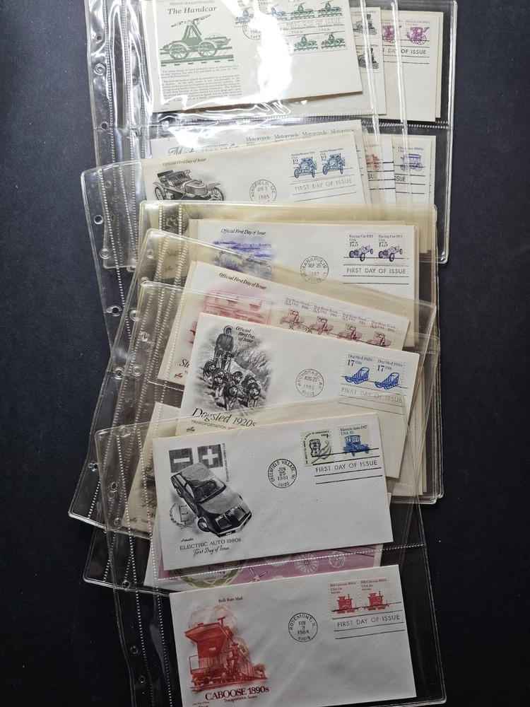 U.S. Stamps - Transportation Issues FDC Collection - 51 Cachet First Day Covers