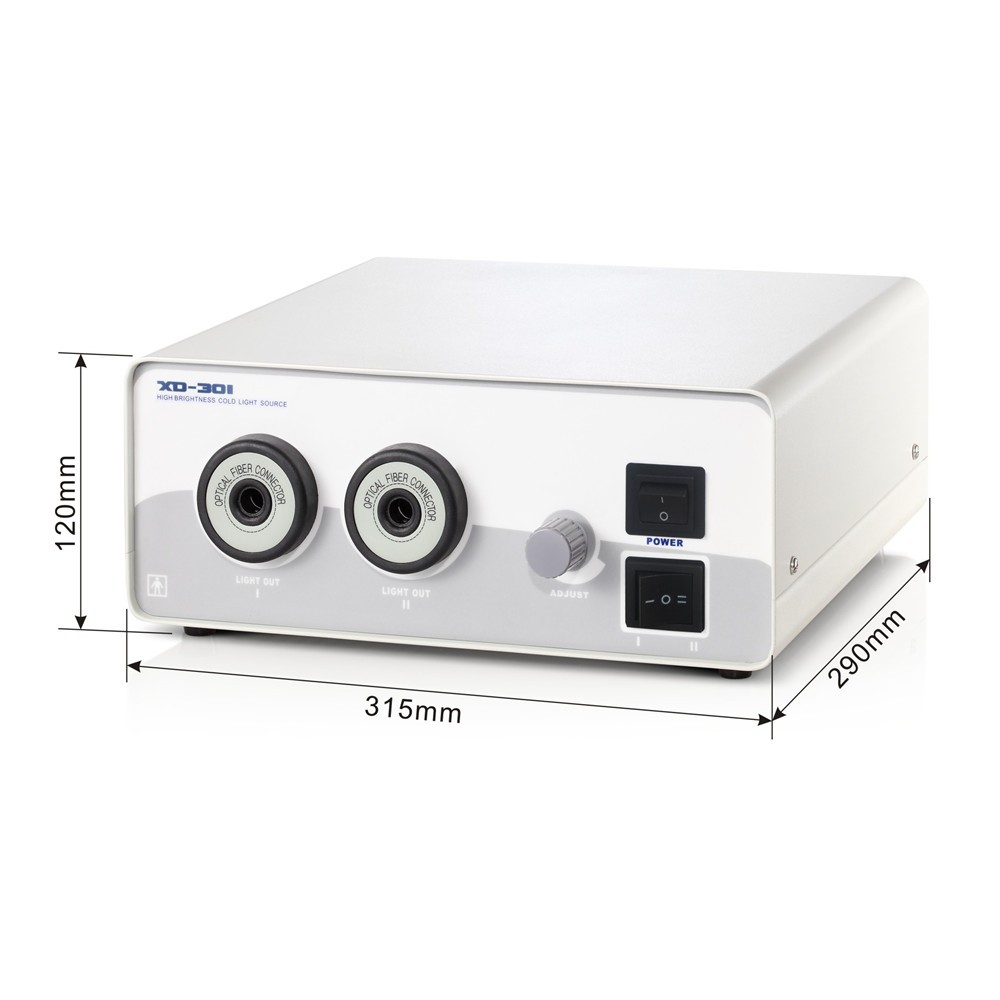 150W Double-Hole Halogen Medical Cold Light Source for Endoscope Microscope