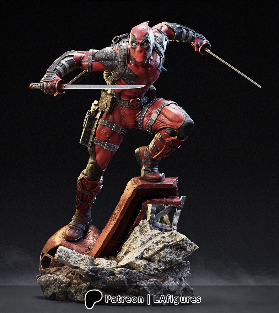 Deadpool resin scale model kit unpainted 3d print