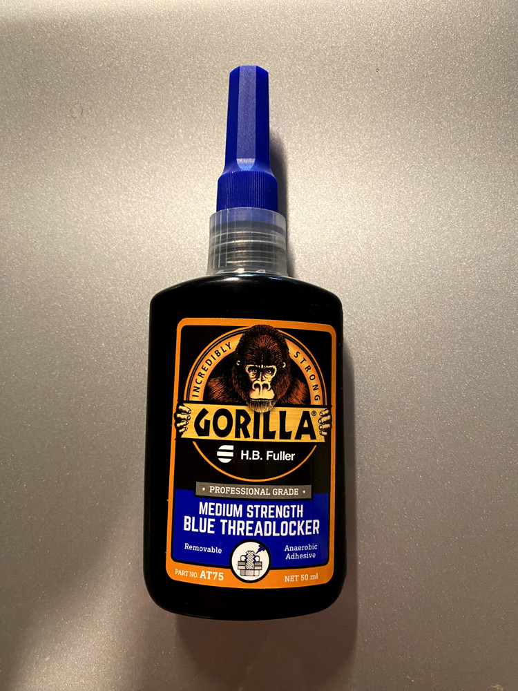 Gorilla Pro® AT75 MEDIUM BLUE Threadlocker 50ml bottle