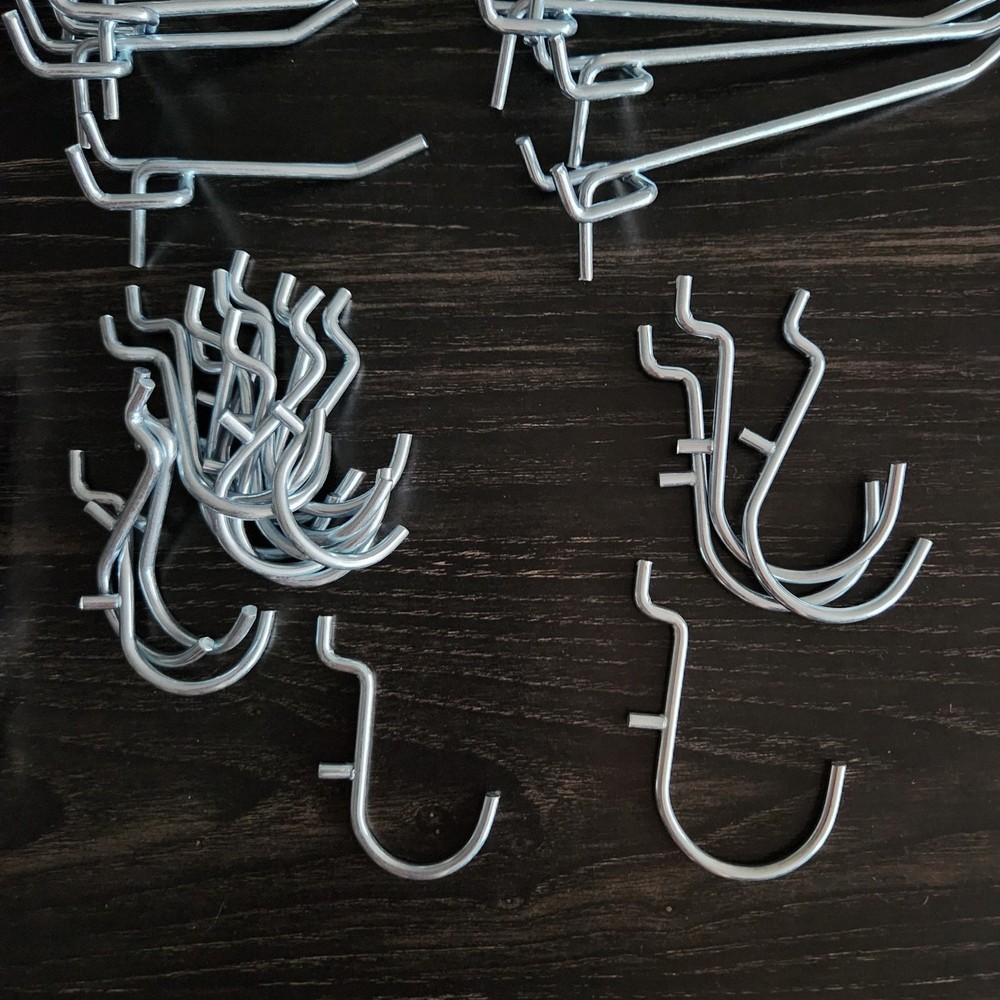 Falpro Pegboard Hooks Assorted 167 Pieces For 1/4" & 1/8" Pegboard Tool Silver