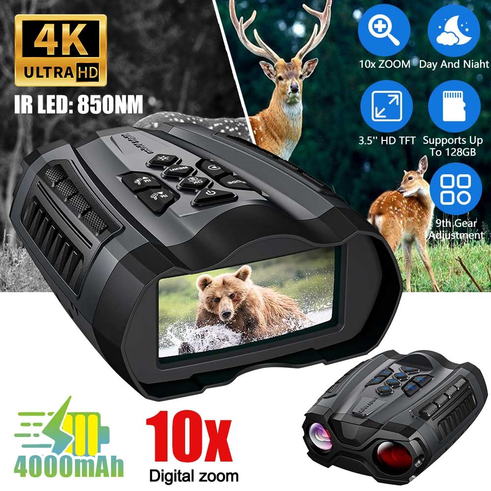 10X Digital Night Vision Goggles Binoculars For Total Darkness Surveillance
