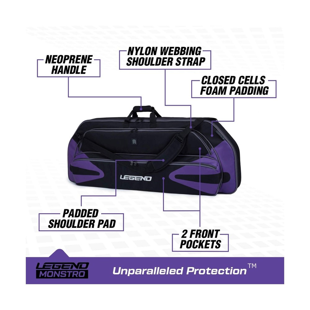 Legend Monstro Professional Soft Bow Case for Compound Bow - Travel Archery C...