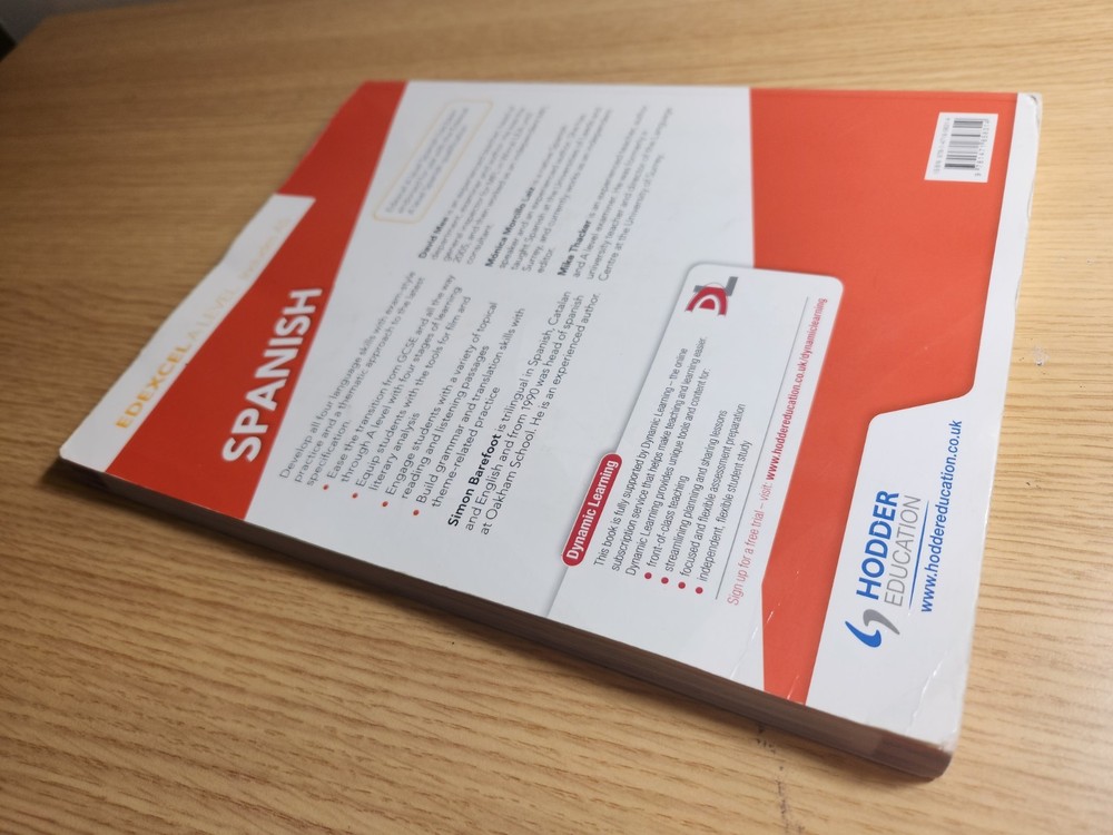 EDEXCEL A & AS LEVEL SPANISH - SPANISH LANGUAGE TEXTBOOK - Good Cond