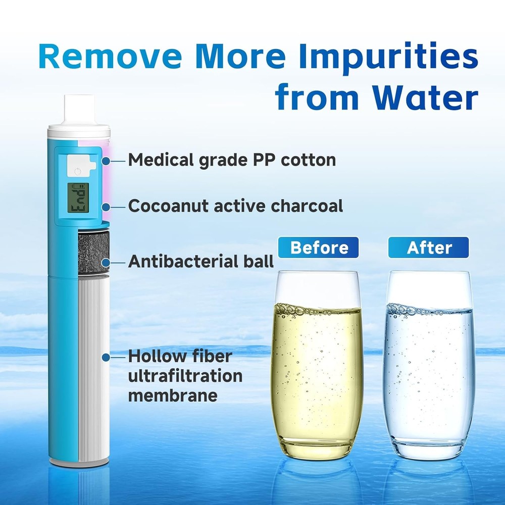 Gravity Water Filter Bag with Purifier