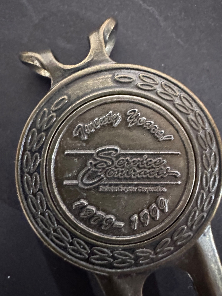 Vintage Golf Design Brass Divot Repair Tool