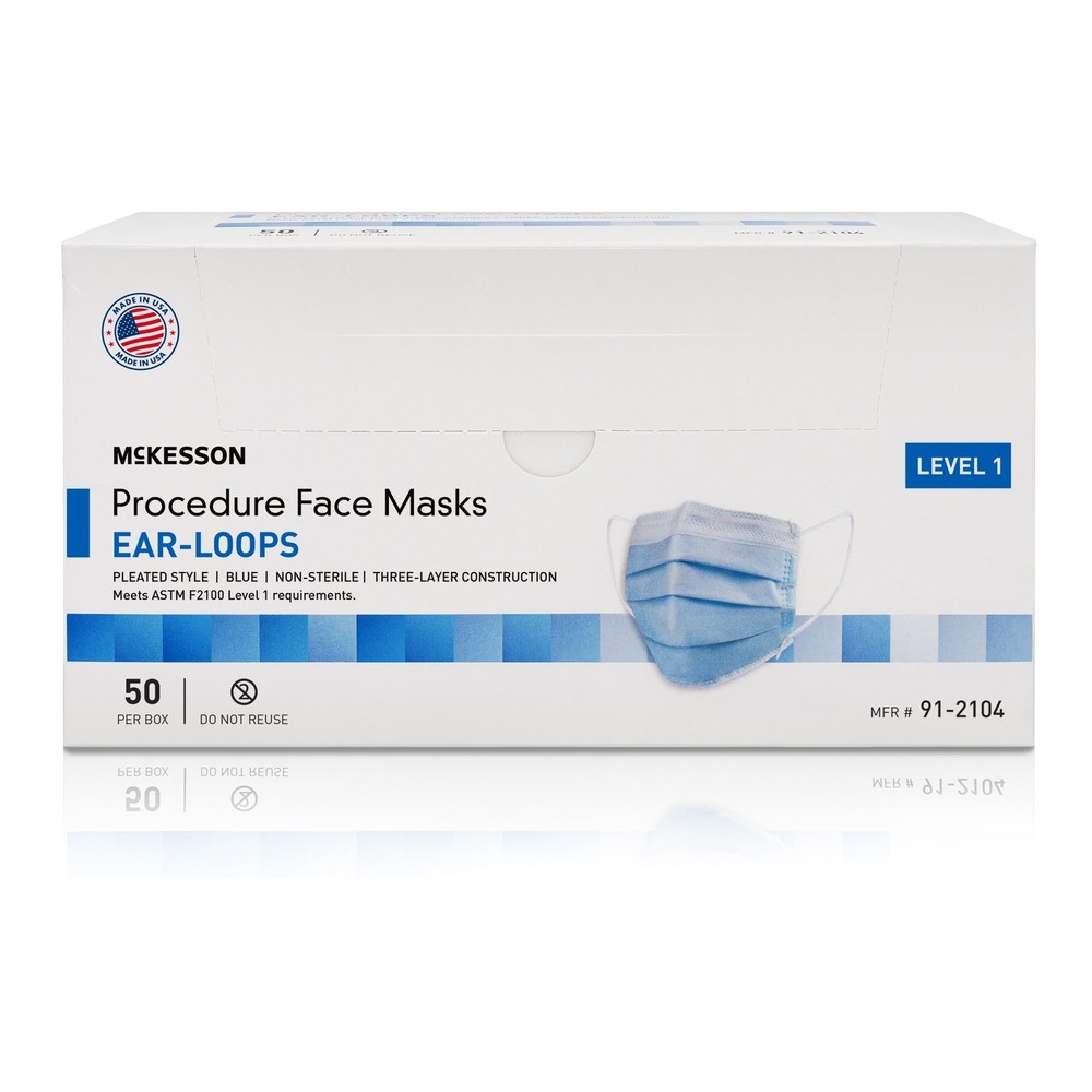 McKesson Procedure Mask 50 per Box 91-2104