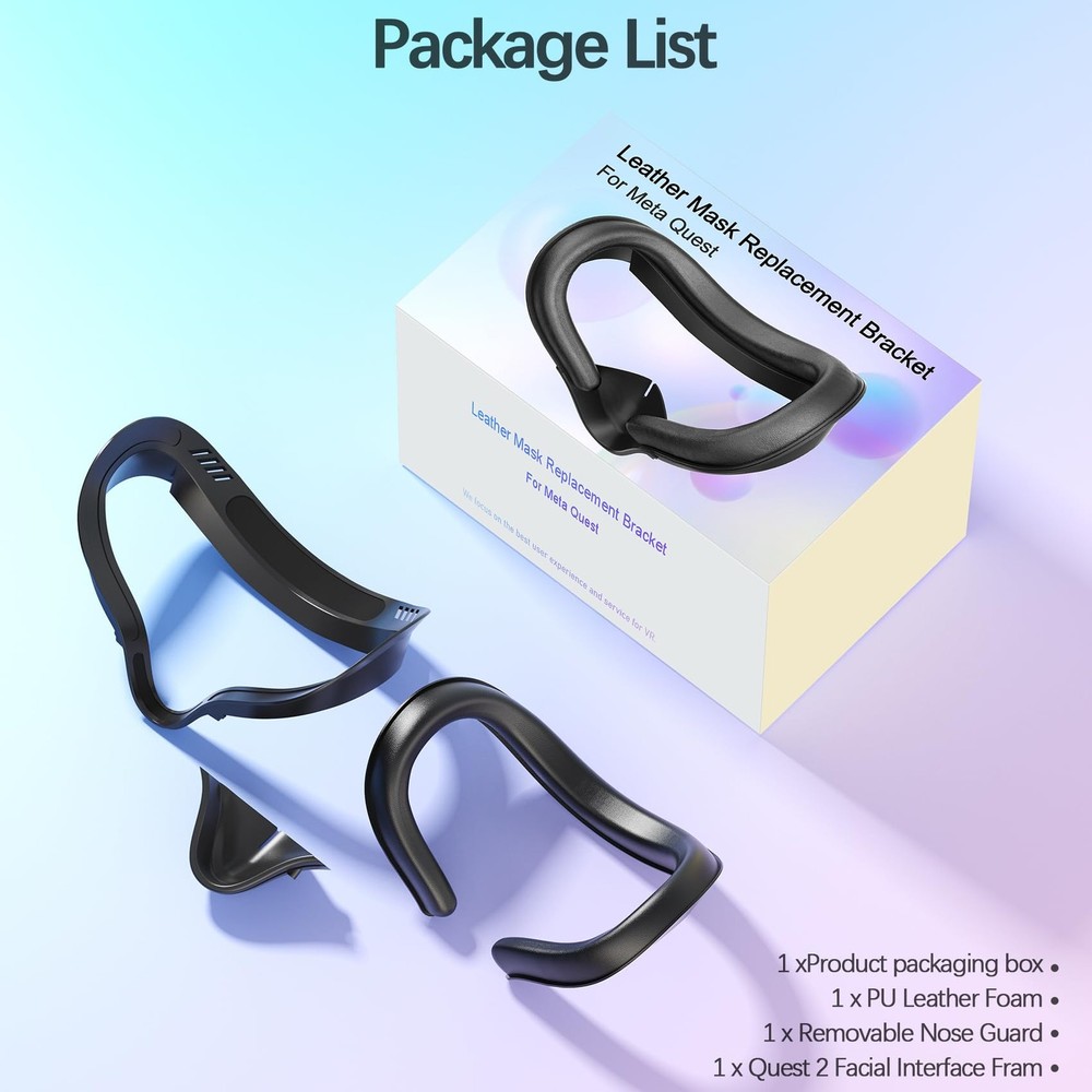 Face Cushion Pad for Meta Quest 2 VR Facial Interface Replacement PU Leather ...