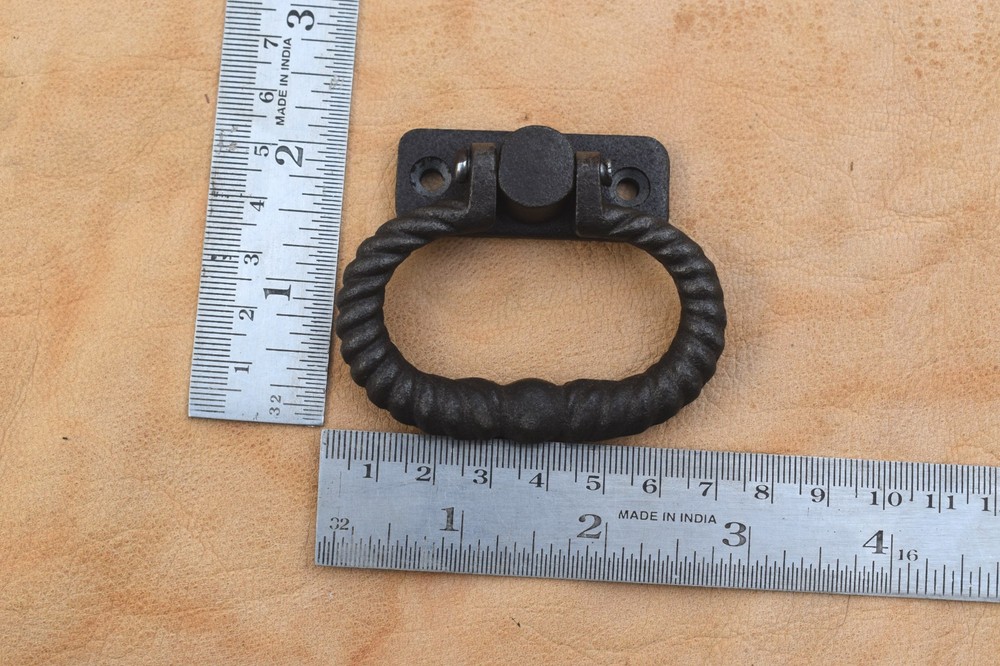 Cast iron door Knob gate handle vintage Style pull drop handle Hardware 10 pcs