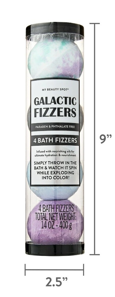 Galactic Scented Bath Fizzers, 4 Pieces