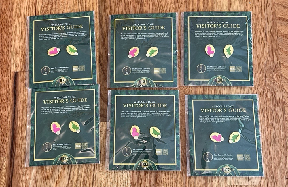 Wicked The Movie Pin Set Target Welcome To Oz Visitors Guide (Includes all six)