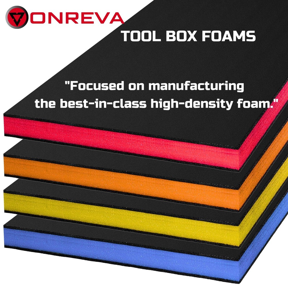 ONREVA Tool Box Foam 36x20x2 inch 2Pack, Foam Inserts for Cases, Polyethylene...