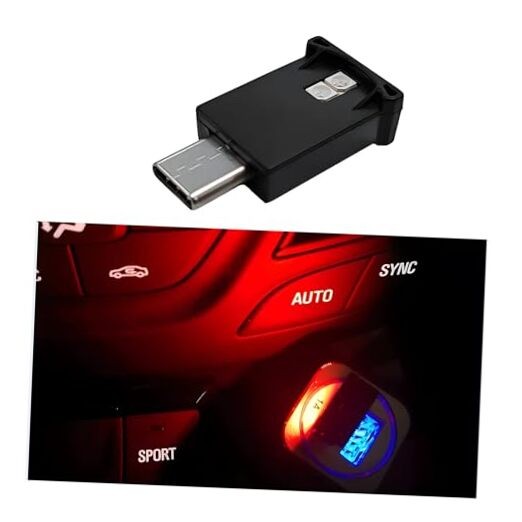 USB Type C LED Ambient Light, 8 Colors RGB Dynamic Gradient Brightness 1 PCS