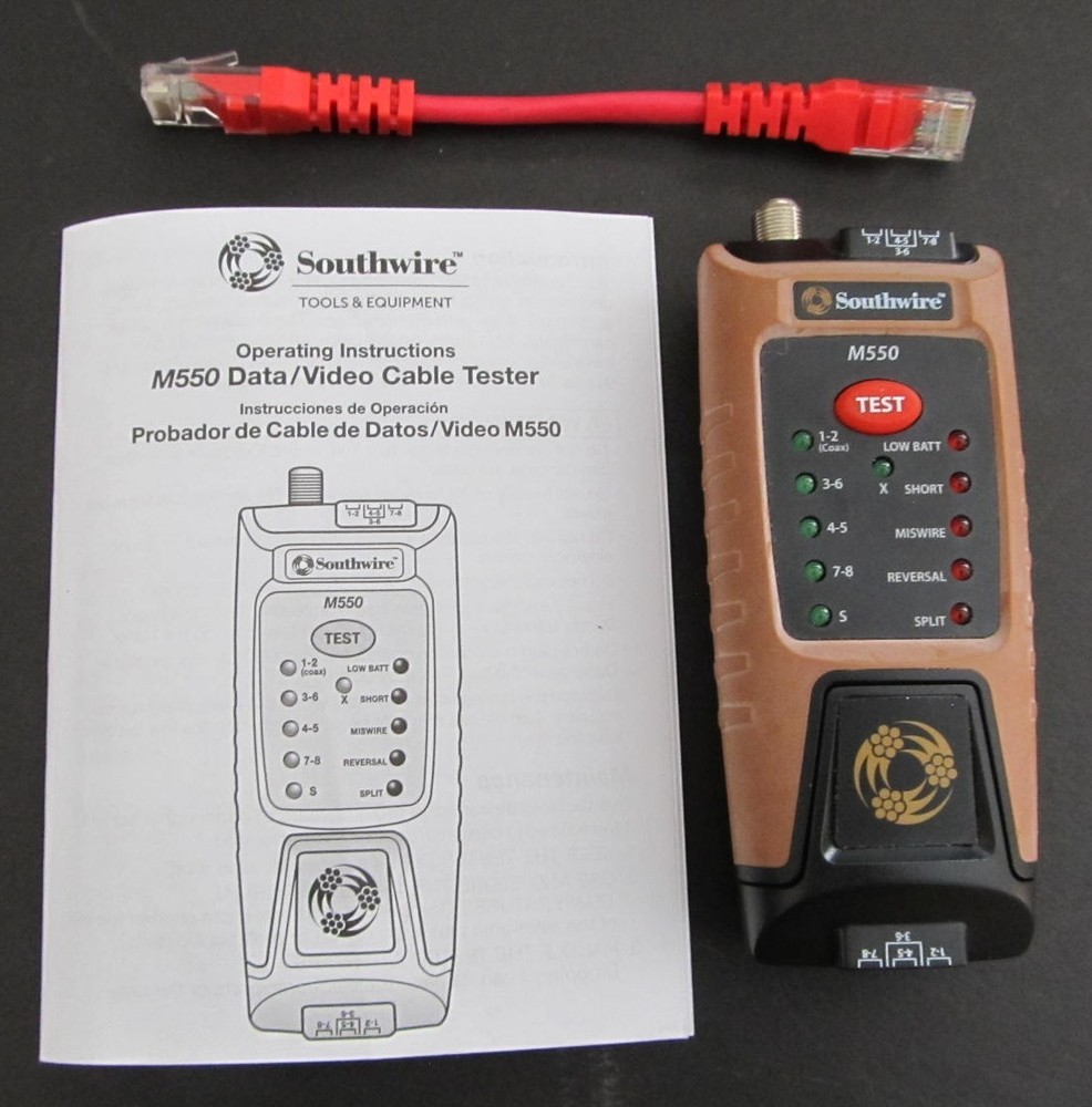 Southwire M550 Continuity Tester for Data & Coax - TESTED
