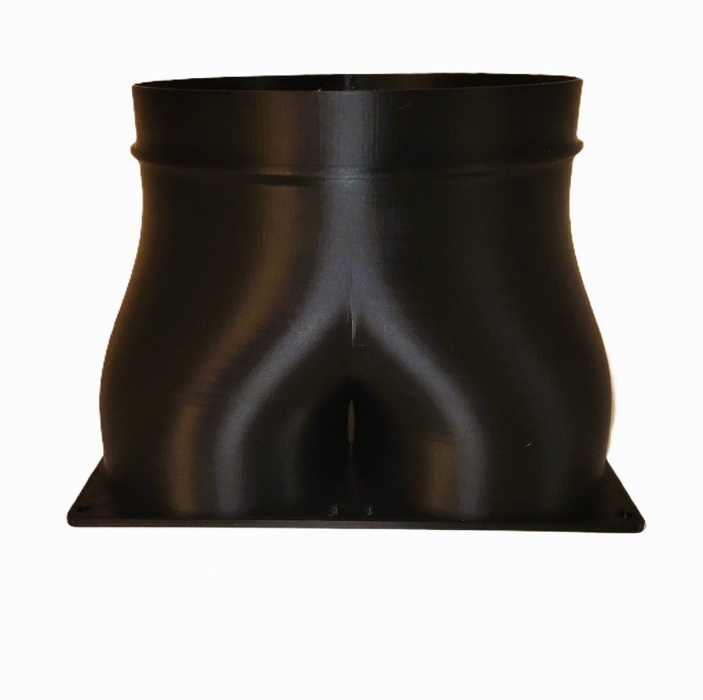 Bitmain S21 Pro Shroud 8" Low restriction (Long radius exhaust adapter)