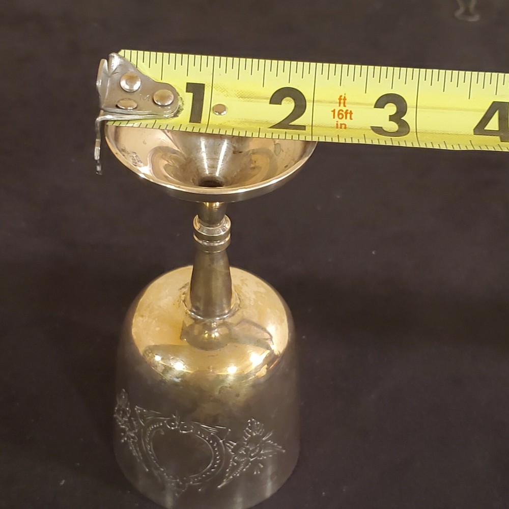 Silverplate Wine cup/goblet Etched design Drawer #16