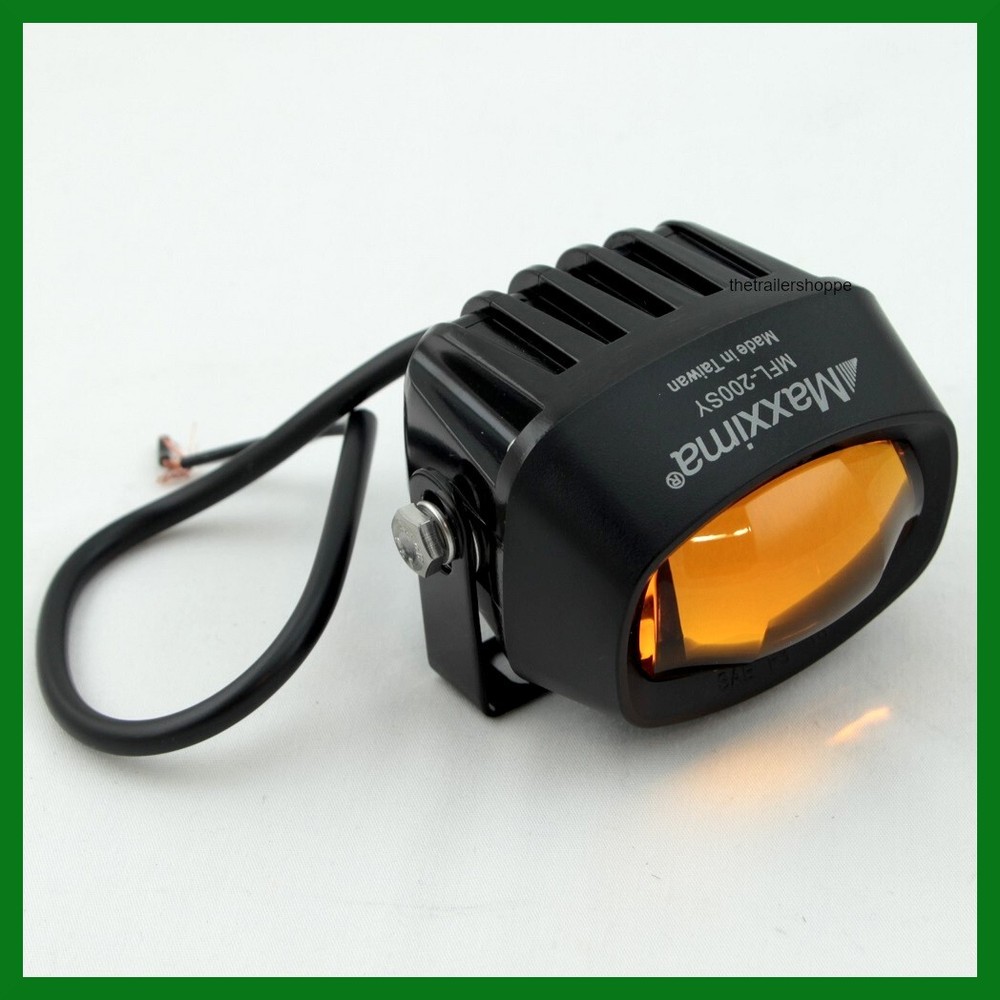 Maxxima Compact Mini Selective Yellow Fog Light 12/24V Black Housing MFL-200SY