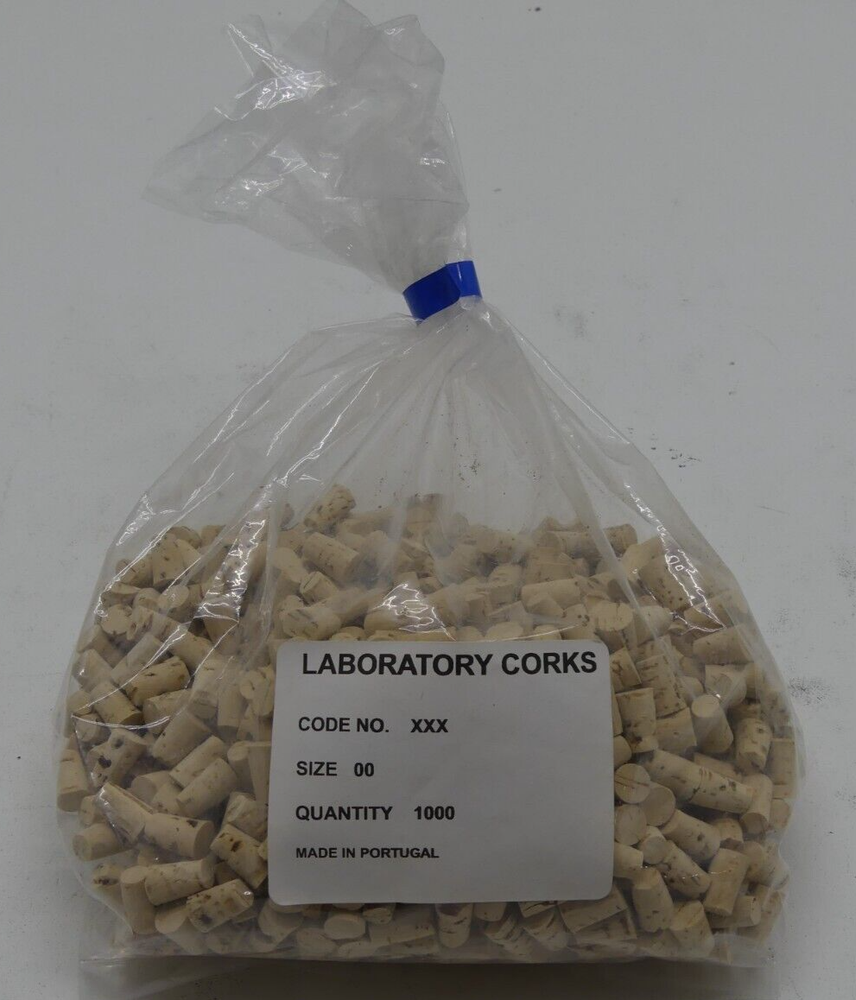 Carplug Size 00 Laboratory Corks 1000/Bag