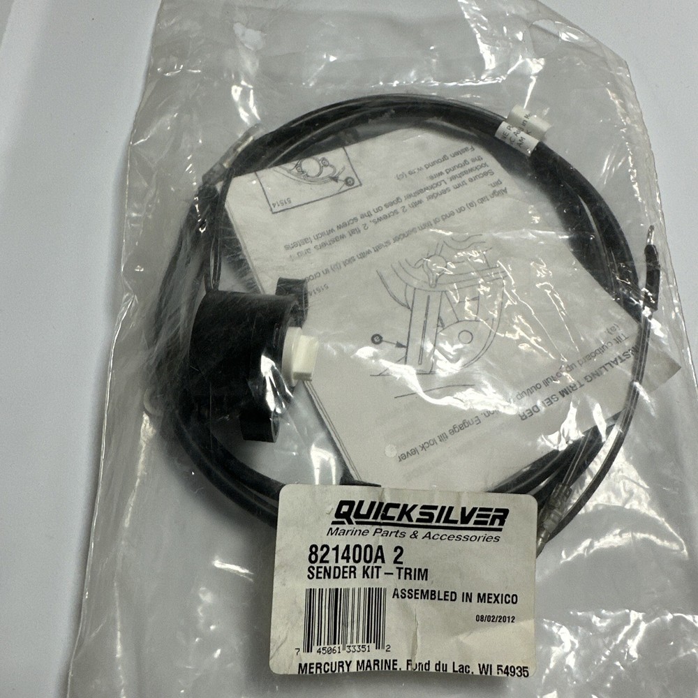 Mercury Quicksilver New OEM Trim sender Sensor Kit 8M0074845 821400A2 821400a1