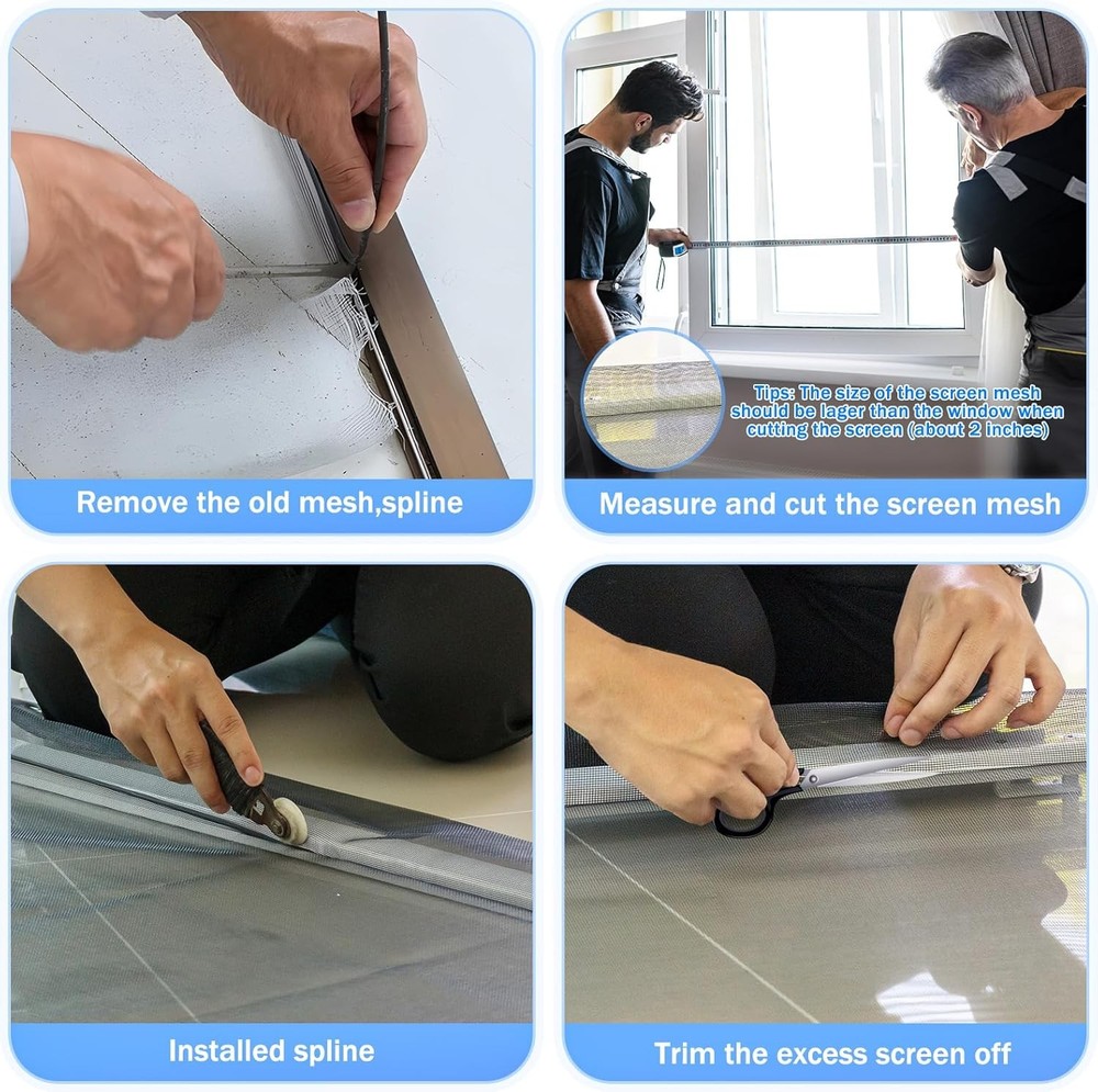 Window Screen Mesh Replacement Roll 48"x102"