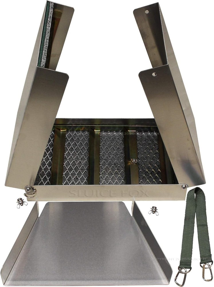 Durable 23-Piece Gold Mining Kit Featuring Folding Sluice Box and Tools