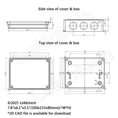 IP65 ABS Plastic Dustproof Waterproof Junction Box Universal Electrical