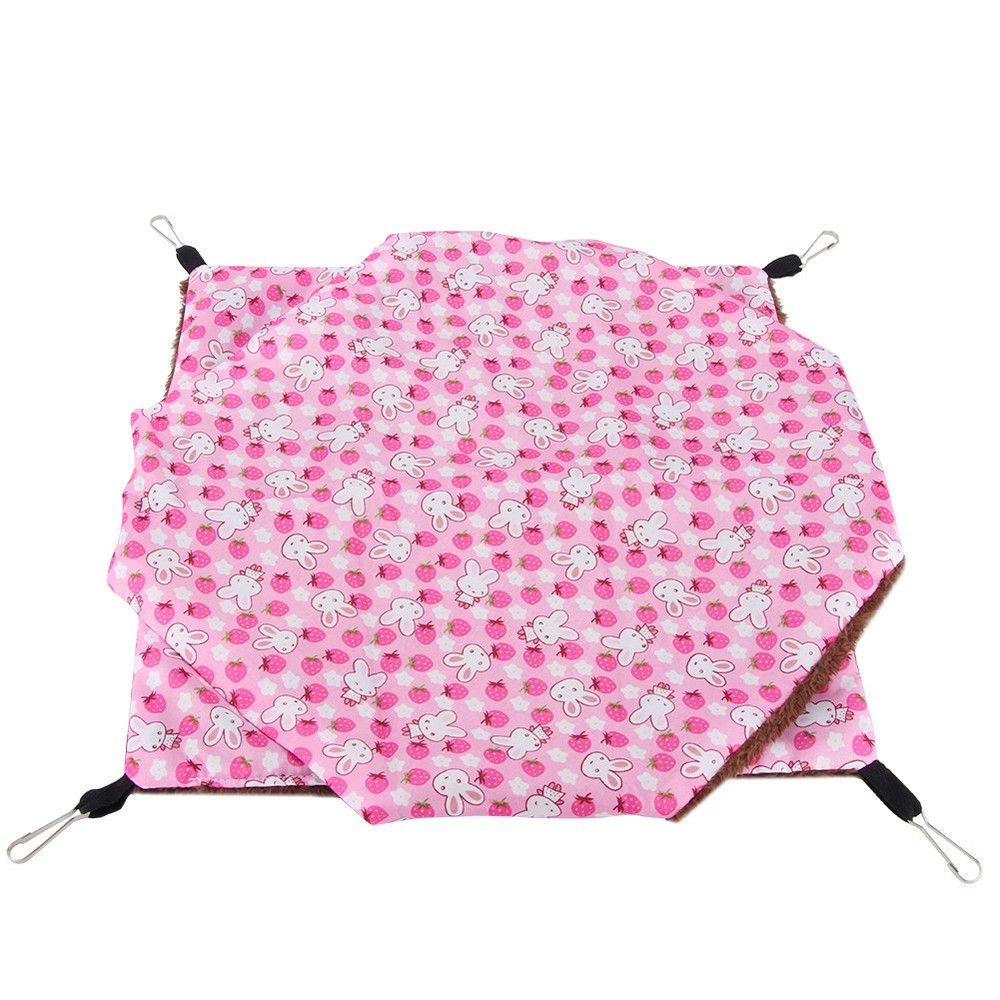 Pink Rabbit Double Layer Interlayer Warm Hammock Hanging Bed House Sleeping Bag