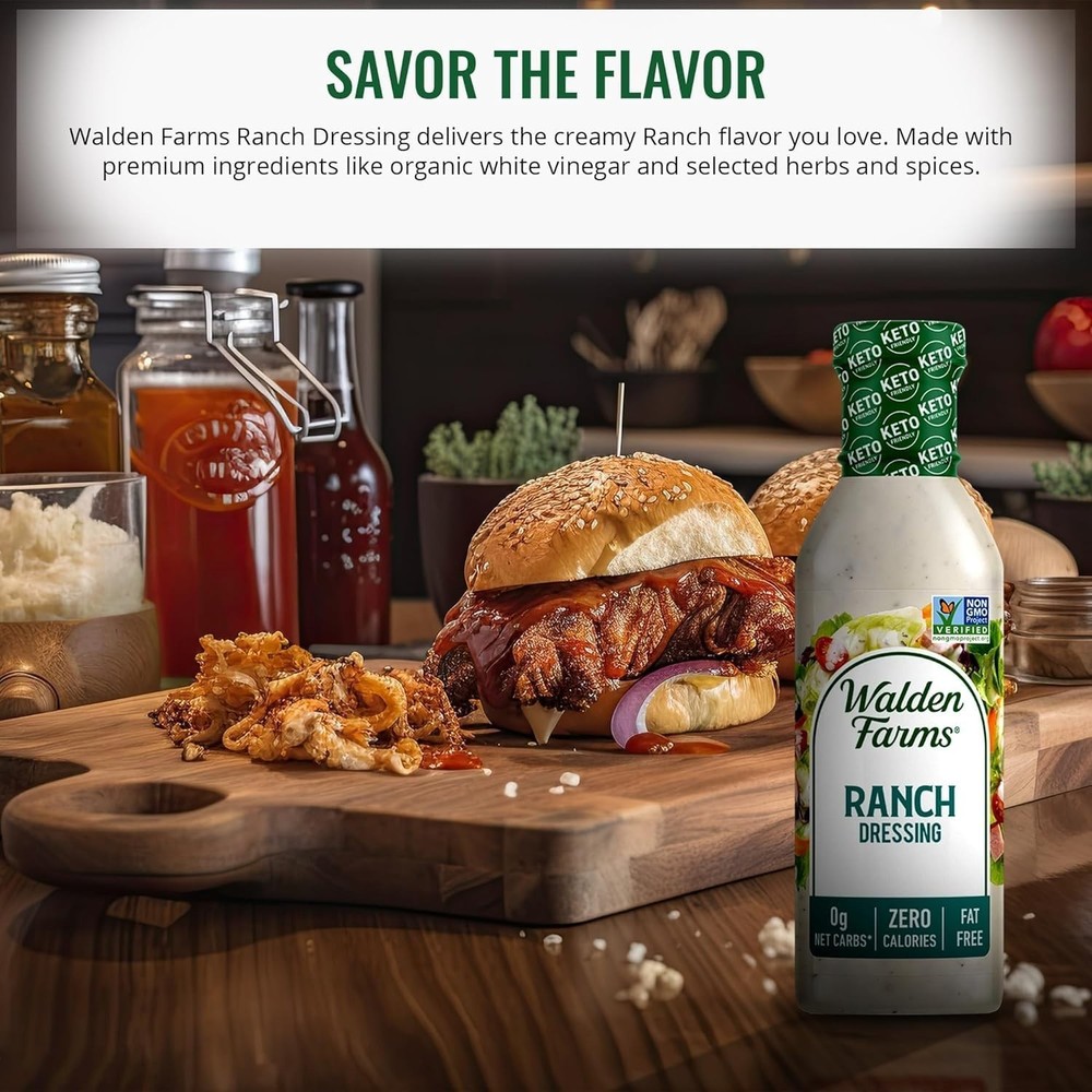 Zero-Calorie Keto-Friendly Ranch Dressing - 2 Pack