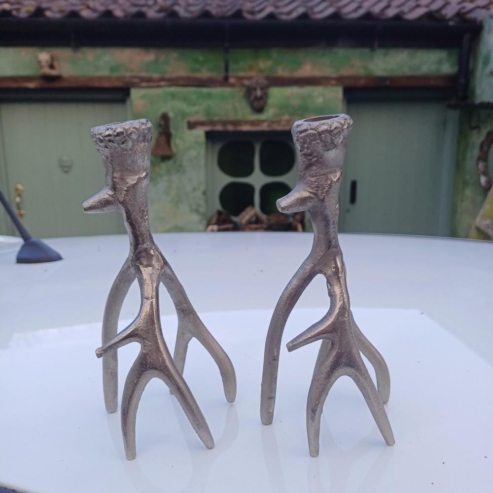 Antler horn candlesticks