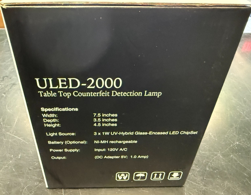 Fraud Fighter ULED-2000 table top counterfeit detection lamp new
