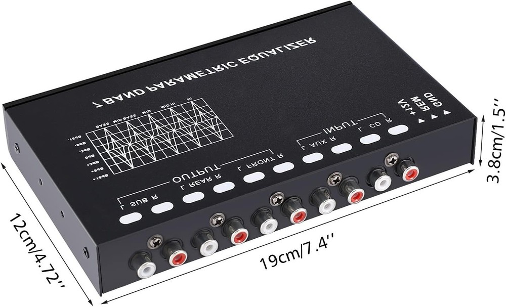7-Band Graphic Equalizer with Front/Rear/Sub Outputs for Ultimate Sound Control