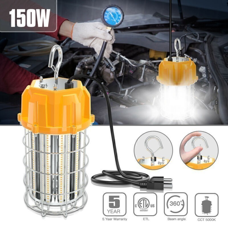 150W LED Temporary Work Light Light Construction Hanging Lamp 5000K Bright Light