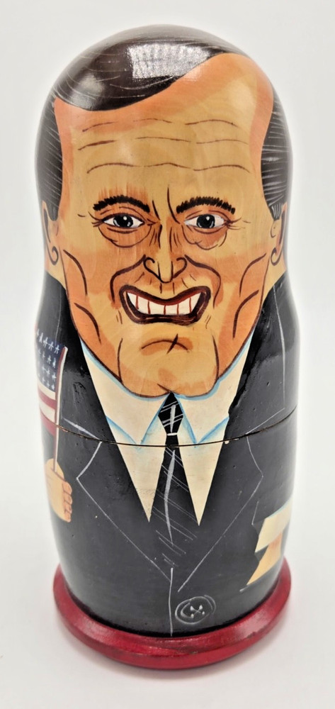 Russian Nesting Dolls Cold War: Bush, Mitterrand, Kohl, Major, Gorbachev