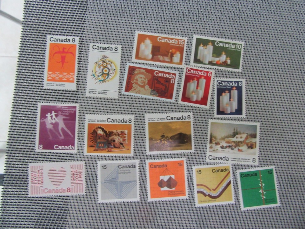Canada Stamps, 1972 Year Set collection, 16 different Mint NH