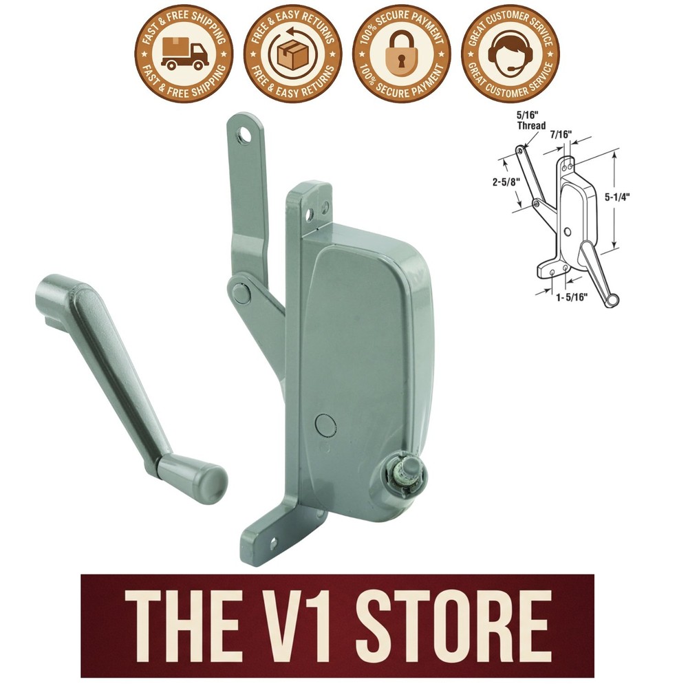 Right-Handed Awning Window Operator with Durable Crank Handle - 1 Pack