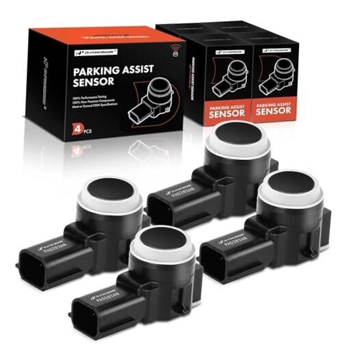 4-PC Reverse Backup Parking Assist Sensor Compatible with Chevy, Cadillac,