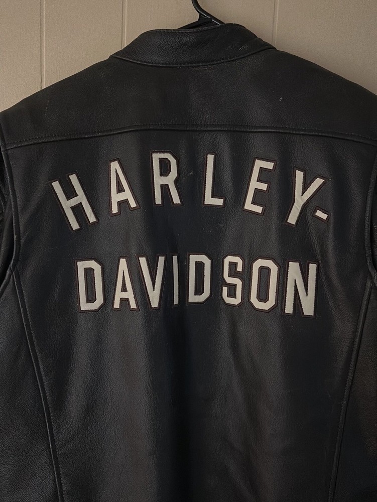 harley davidson mens leather jacket size medium
