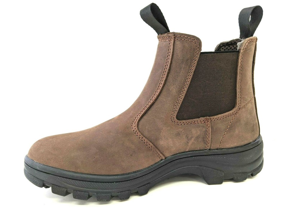 Vegace - La Vega Men Brown Full Grain Leather 6" Elastic Pull-On Work Boot 1877