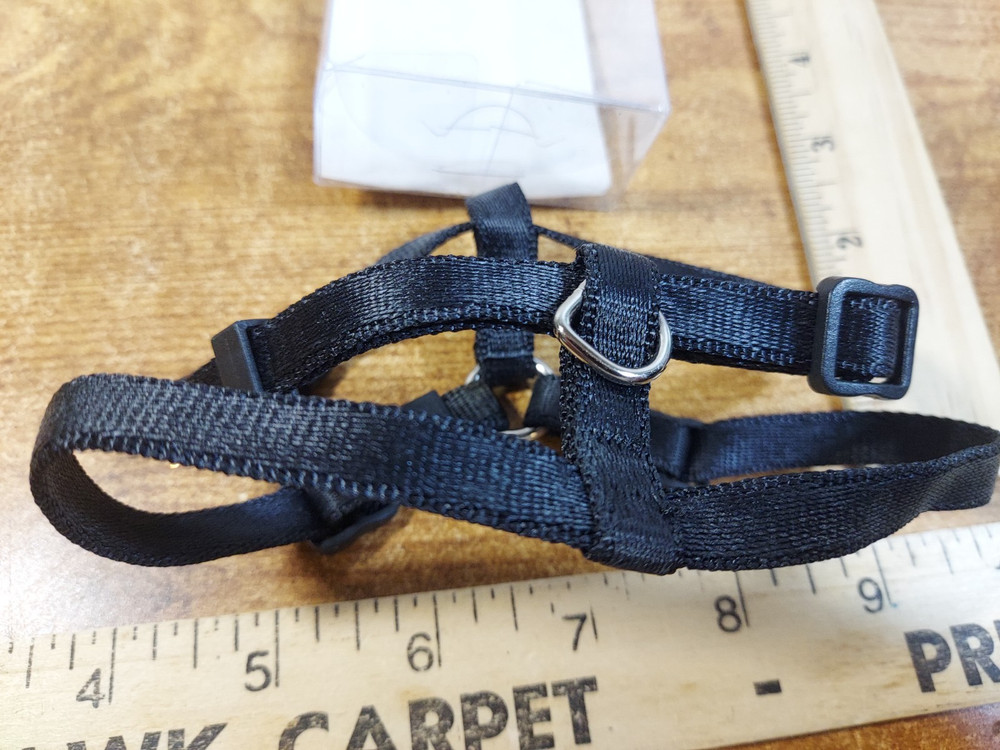 Publix Adjustable Black Nylon Harness Size S