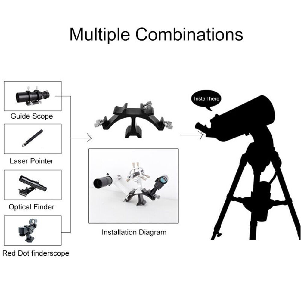 USA SELLER Multi-Function Finderscope Bracket Dual Finder Scope Mounting Bracket